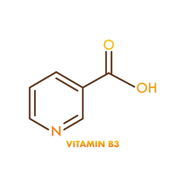 Image showing Vitamin B3 moleculare structure.