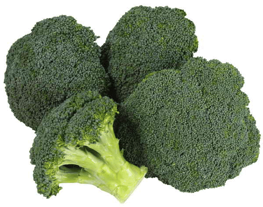 Image of four heads of broccoli.